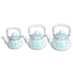 Momaz Blue Mandala Design Tea Pots Set