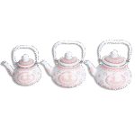 Momaz Pink Mandala Design Tea Pots Set