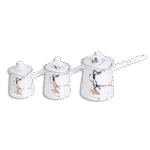 Momaz Set of 3pcs White Marble Coffee Pot Set