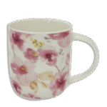 Pink Flowers Designed Mug