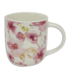 Pink Flowers Designed Mug