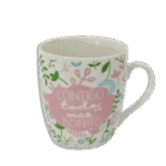 Pink with Flowers Mug