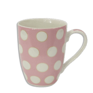 Pink with White Circles Mug