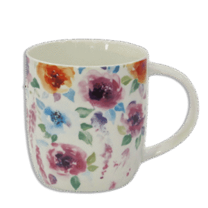 Purple Flowers Designed Mug