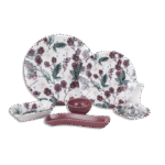 Purple Raspberry Patterned 19Pcs Dinner Set