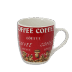 Red Coffee Porcelain Mug