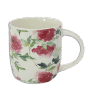 Red Flowers Designed Mug