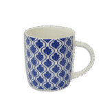 Square Blue Designed Mug