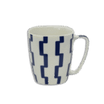 Squared Mug with Blue Design
