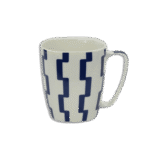 Squared Mug with Blue Design