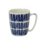 Squared Mug with Lines Design