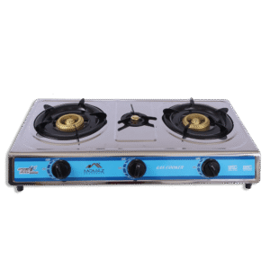 Momaz Stainless Steel Three Burner Gas Stove