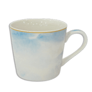 White & Blue Simple Mug