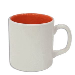 White & Orange Turkish Mug