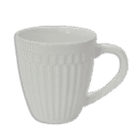 White Ribbed Mug