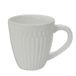White Ribbed Mug