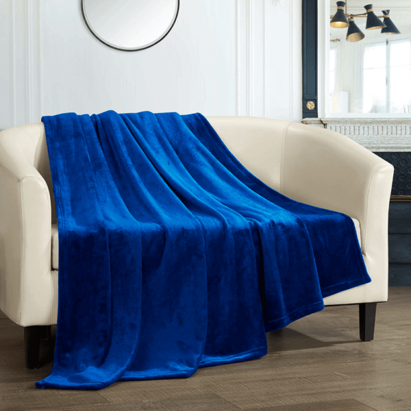 Dark Blue Mohair Blanket