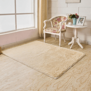 Beige Rectangular Shape 80cmx50cm Soft Fur Rug