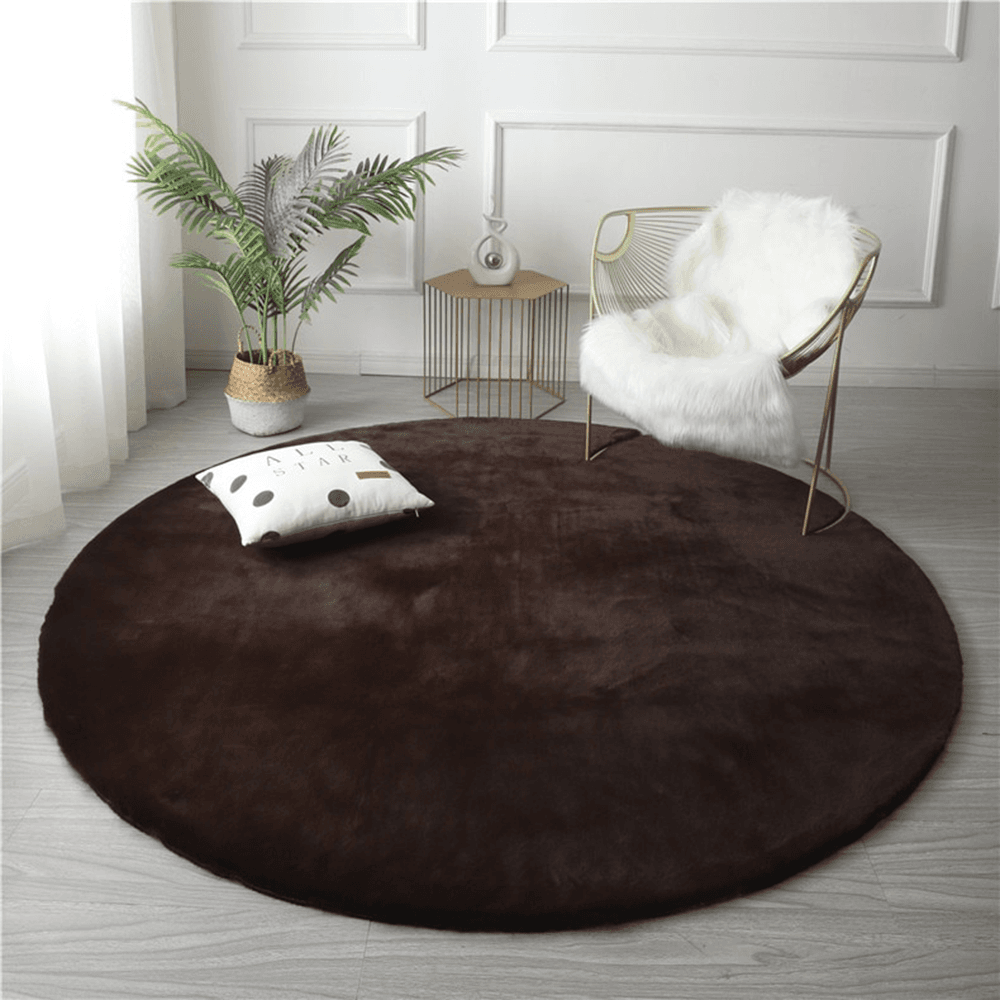 Round Shape Soft Fur Rug (6)