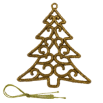 Christmas Gold Glitter Tree For Tree Decoration 2pcs