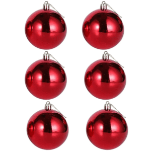 Christmas Red Decoration Ball 5cm Set of 6pcs