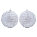 Christmas Striped Ball Tree Decoration Set of 2pcs