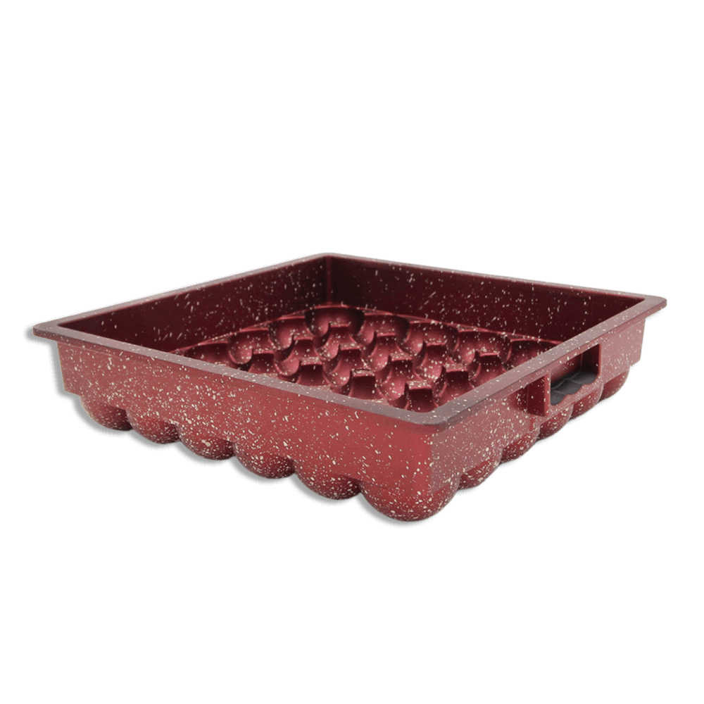 Red Granite Cupcake Pan Egg Shaped (1)