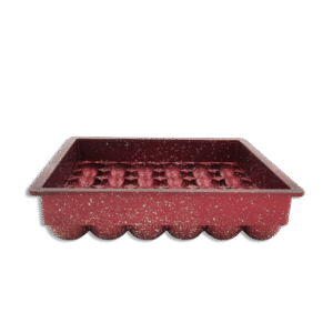 Red Granite Cupcake Pan Egg Shaped (2)