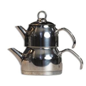 Stainless Steel 1.45L+2.9L Double TeaPot Set