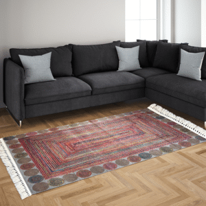 Turkish Colored Carpet with Cirlces Frame (2)