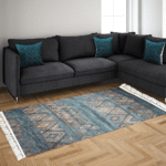 Turkish Turqouise Patterned Carpet (2)