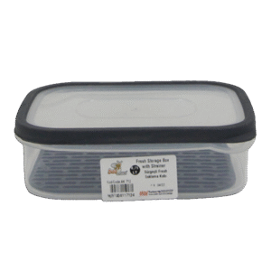 Beehome 0.75L Black Tupperware with Strainer