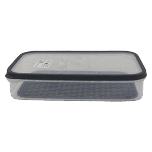 Beehome 1.65L Black Rectangular Tupperware with Strainer