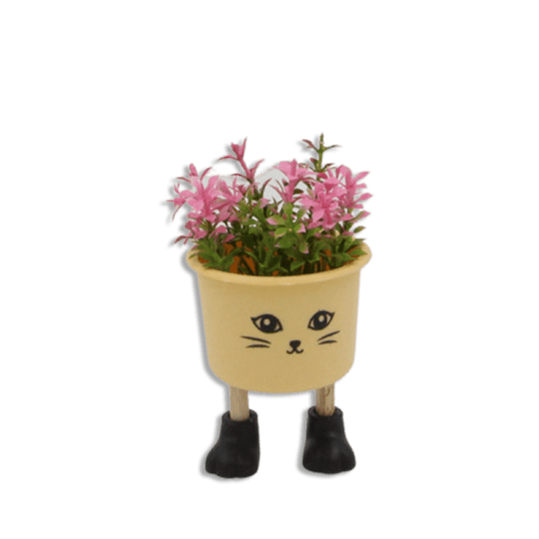 Eva Beige Cute Shape Flower Pot Witth Legs