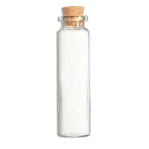 Glass 12x4.7cm Jar with Cork