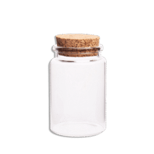 Glass 6x3cm Jar with Cork