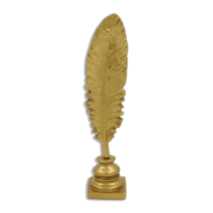 Resin 29cm Golden Feather Status