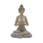 Resin Grey Yoga Sitting Girl
