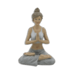 Resin Grey Yoga Sitting Girl