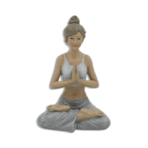 Resin Grey Yoga Sitting Girl