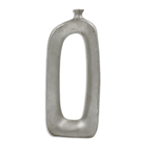 Resin Large Silver Open Jar