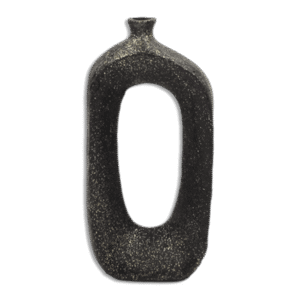 Resin Medium Black and Gold Open Jar