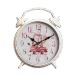 White Car Kids Bedroom Clock