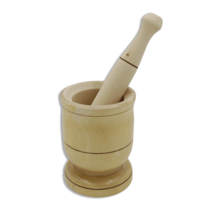 Wooden 11x8.5cm Garlic Mortar