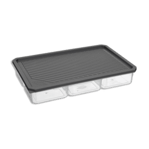 Bager Smart Grey 7 Compartment Storage Container with Lid