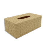 Beige Plastic Tissue Box
