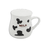 Cow Shaped Porcelain White Mug