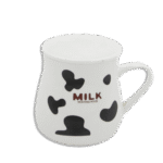 Cow Shaped Porcelain White Mug