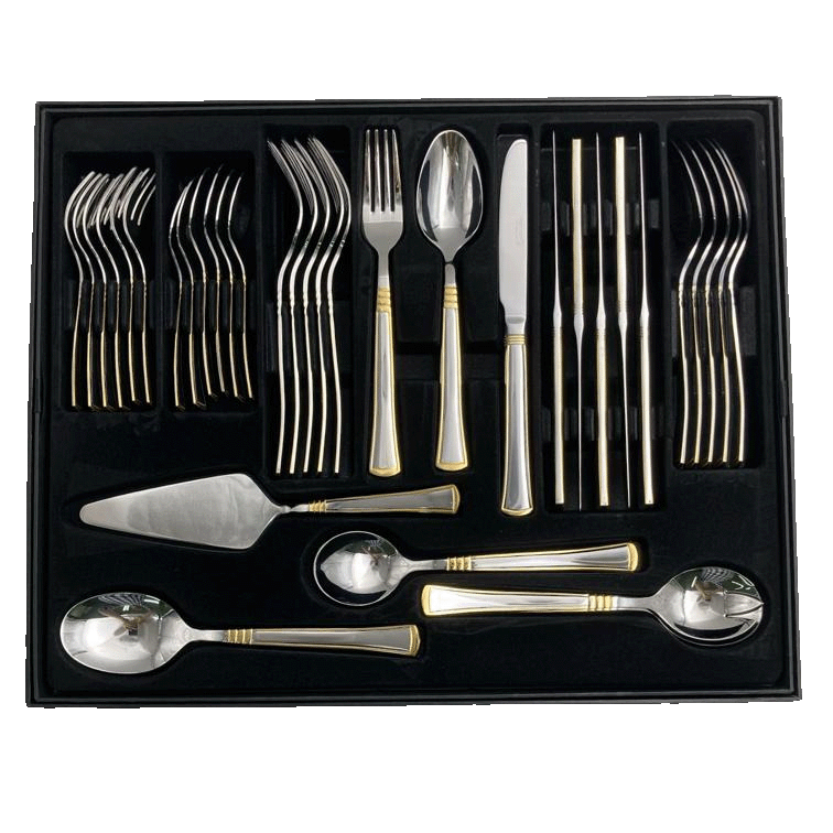 Dosthoff 72 Pcs Golden Cutlery Set