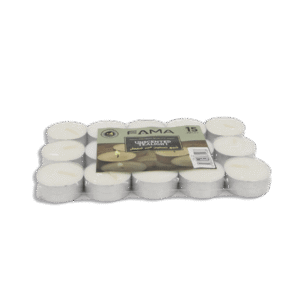 Fama 15pcs Round Unscented Tealight Candles